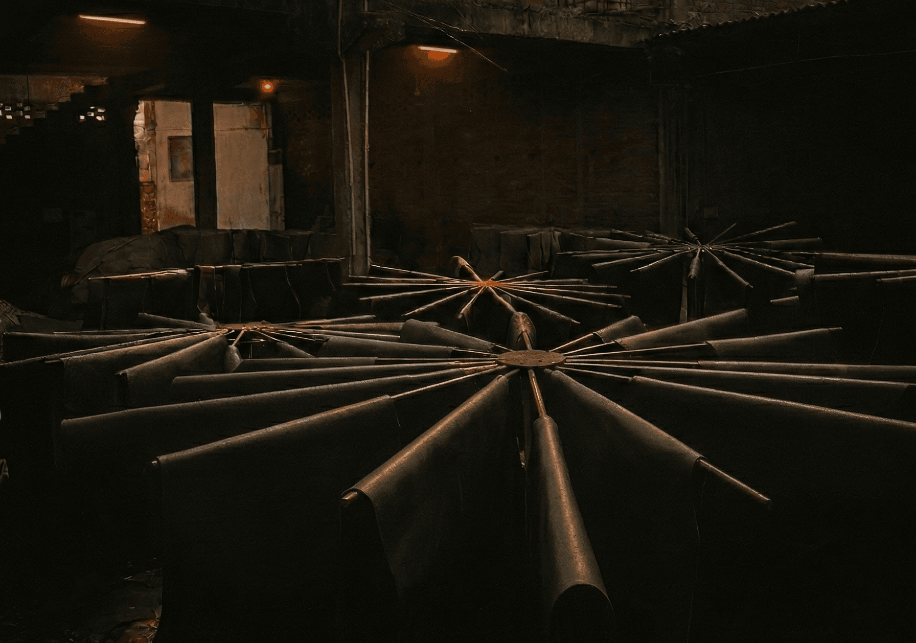 Craft finishing and color matching on a leather production floor